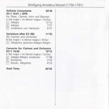 CD Wolfgang Amadeus Mozart: Sinfonia Concertante For Oboe, Clarinet, Basson, Horn and Orchestra KV C 14.01