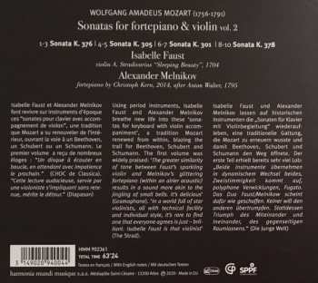 CD Wolfgang Amadeus Mozart: Sonatas For Fortepiano & Violin Vol. 2 / K.301, 305, 376, & 378