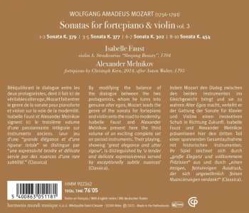 CD Wolfgang Amadeus Mozart: Sonatas For Fortepiano & Violin (Vol. 3 / K. 302, 377, 379 & 454)