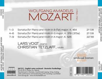 CD Wolfgang Amadeus Mozart: Sonatas For Piano And Violin