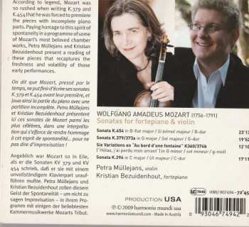 CD Wolfgang Amadeus Mozart: Sonates For Fortepiano and Violin