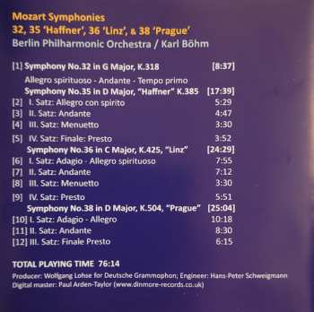 CD Berliner Philharmoniker: Symphonies 32, 35 ‘Haffner’, 36 ‘Linz’, & 38 ‘Prague’