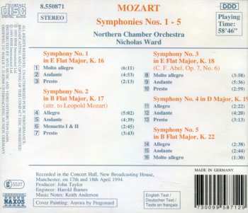 CD Wolfgang Amadeus Mozart: Symphonies Nos. 1 - 5