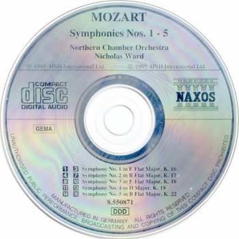 CD Wolfgang Amadeus Mozart: Symphonies Nos. 1 - 5
