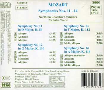 CD Wolfgang Amadeus Mozart: Symphonies Nos. 11-14