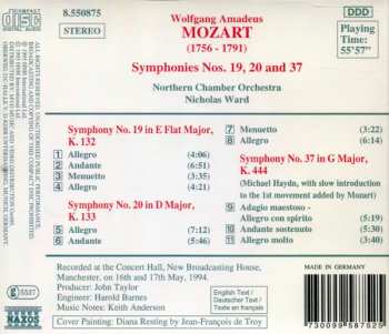 CD Wolfgang Amadeus Mozart: Symphonies Nos. 19, 20 And 37