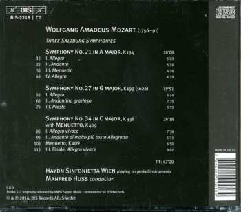 CD Wolfgang Amadeus Mozart: Three Salzburg Symphonies