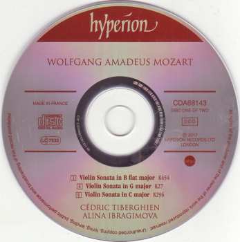 2CD Wolfgang Amadeus Mozart: Violin Sonatas K27, 31, 296, 306, 454, 547