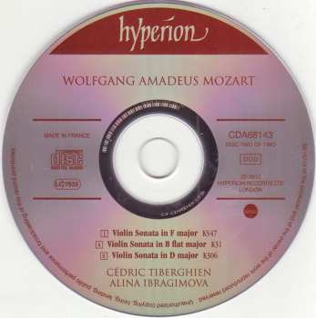 2CD Wolfgang Amadeus Mozart: Violin Sonatas K27, 31, 296, 306, 454, 547
