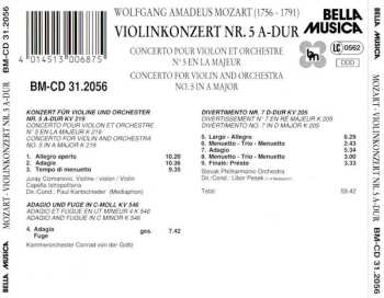 CD Wolfgang Amadeus Mozart: Violinkonzert Nr.5 A-Dur