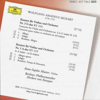 CD Berliner Philharmoniker: Violinkonzerte • Violin Concertos • No. 3 KV 216 & No. 5 KV 219