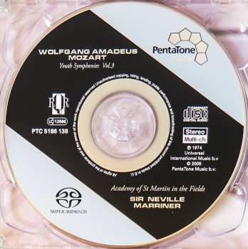 SACD Wolfgang Amadeus Mozart: Youth Symphonies, volume 3