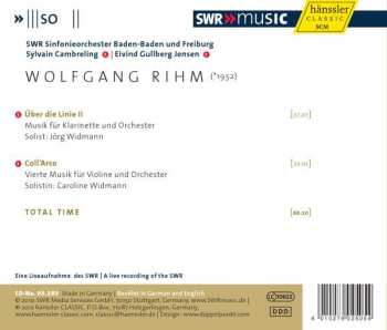 CD Wolfgang Rihm: Über Die Linie II / Coll'Arco