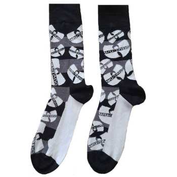 Merce Wu-Tang Clan: Wu-tang Clan Unisex Ankle Socks: Logos Monochrome (black) (uk Size 4 - 7) 36 - 42
