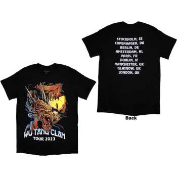 Merce Wu-Tang Clan: Wu-tang Clan Unisex T-shirt: Tour '23 Dragon Back Print (back Print & Ex-tour) (small) S