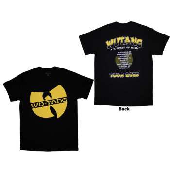 Merce Wu-Tang Clan: Wu-tang Clan Unisex T-shirt: Tour '23 Slanted Logo State Of Mind (back Print & Ex-tour) (small) S