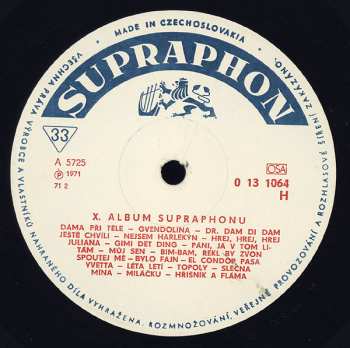 LP Various: X. Album Supraphonu