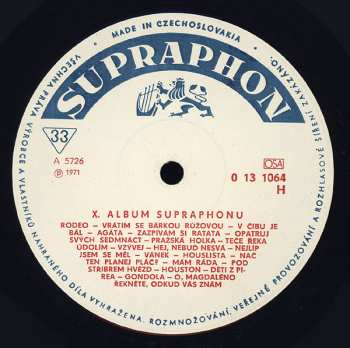 LP Various: X. Album Supraphonu
