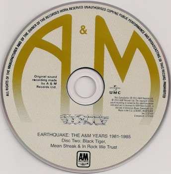 4CD/Set di cofanetti Y & T: Earthquake - The A&M Years
