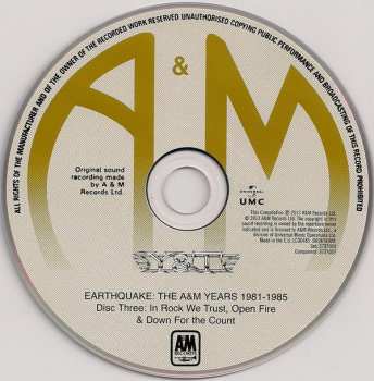 4CD/Set di cofanetti Y & T: Earthquake - The A&M Years