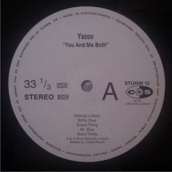 LP Yazoo: You And Me Both