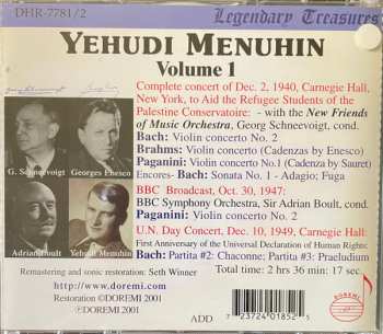 2CD Yehudi Menuhin: Vol.1