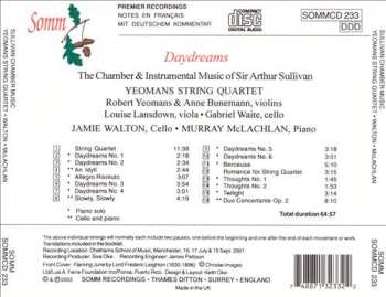 CD Jamie Walton: Daydreams – The Chamber & Instrumental Music Of Arthur Sullivan