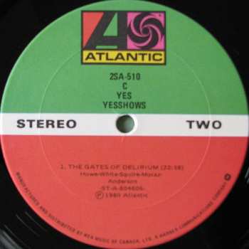 2LP Yes: Yesshows