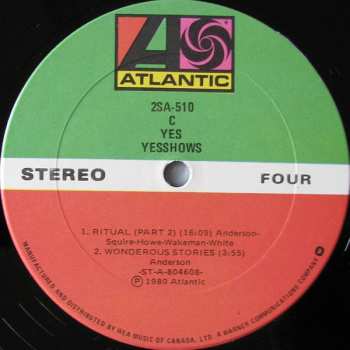 2LP Yes: Yesshows