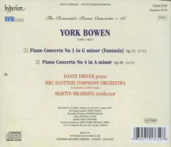 CD York Bowen: Concerto No. 3 (Fantasia), Op. 23, Concerto No. 4 Op. 88