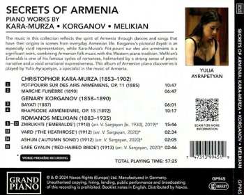 CD Yulia Ayrapetyan: Secrets Of Armenia (Piano Works By Kara-Murza · Korganov · Melikian)