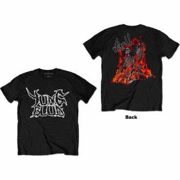 Merce Yungblud: Tričko Weird Flaming Skeletons  S
