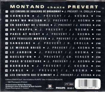 CD Yves Montand: Yves Montand Chante Jacques Prévert