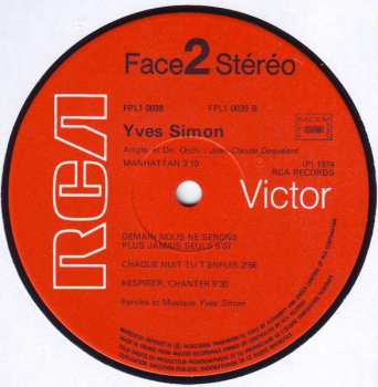 LP Yves Simon: Respirer, Chanter.