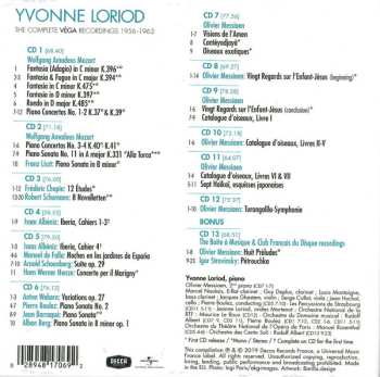 13CD/Set di cofanetti Yvonne Loriod: The Complete Véga Recordings 1956-1963