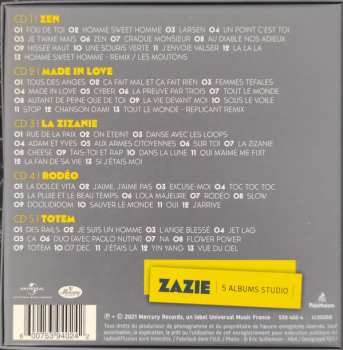 5CD/Set di cofanetti Zazie: 5 Albums Studio