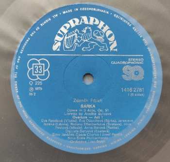 3LP Zdeněk Fibich: Šárka (3xLP+BOX+BOOKLET)