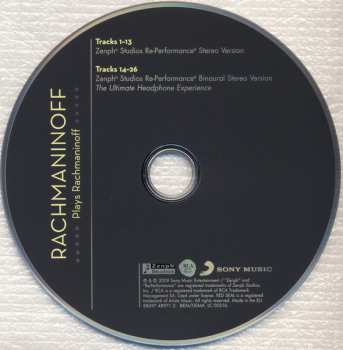 CD Sergei Vasilyevich Rachmaninoff: Plays Rachmaninoff