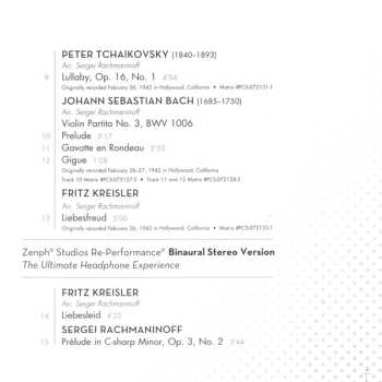 CD Sergei Vasilyevich Rachmaninoff: Plays Rachmaninoff
