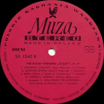 LP Zespół Pieśni I Tańca Śląsk: The Polish Song And Dance Ensemble Vol. 8