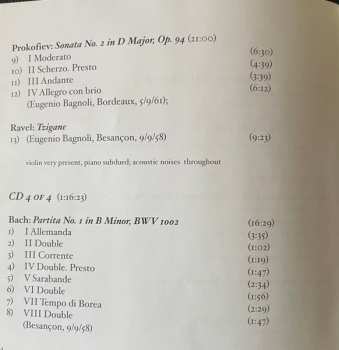 4CD/Set di cofanetti Ludwig van Beethoven: Violin Concertos And A Treasury Of Chamber Works All Previoulsy Unissued