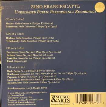 4CD/Set di cofanetti Ludwig van Beethoven: Violin Concertos And A Treasury Of Chamber Works All Previoulsy Unissued