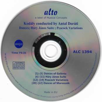CD Antal Dorati: Dances Of Galánta / Háry János Suite / Peacock Variations / Dances Of Marosszék