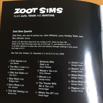 CD Zoot Sims: Plays Alto, Tenor And Baritone