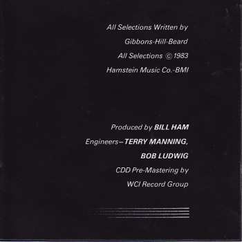 CD ZZ Top: Eliminator