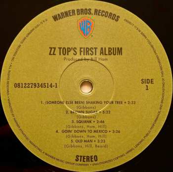 LP ZZ Top: ZZ Top's First Album